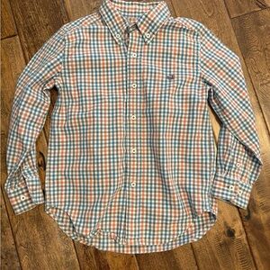 Southern Marsh Plaid Shirt - Blue & Orange